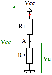 schéma d'un pont diviseur de tension